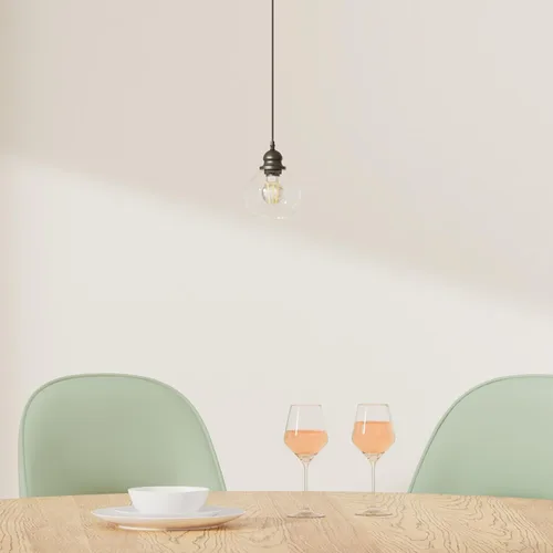 Miniatura 2 de Luces colgantes para isla de cocina, lámpara colgante negra con pantalla de cristal, lámpara colgante ajustable de 71 pulgadas para cocina, sala