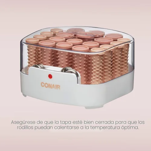 Miniatura 3 de Conair 20 ruleros compactos para cabello de distintos tamaños, Rosado Canela