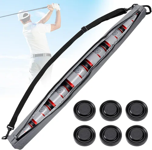 Miniatura 8 de Golf Cooler Beer Sleeve with 6 Ice Pucks - Keep 7 Cans Beer Cold in Your Golfs Bag, Ideal Gifts for Men Golf Bag Accessories