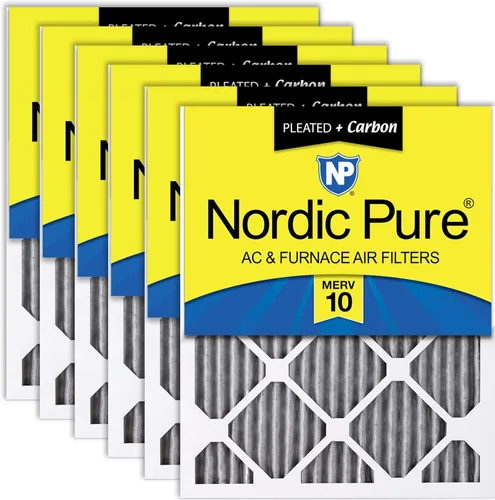 Miniatura 104 de Nordic Pure Filtros de aire para horno MERV 6 de 18 x 25 x 1 pulgadas (tamaño real: 17 1/2 x 24 1/2 x 3/4), color verde poliéster MERV 6, reduce