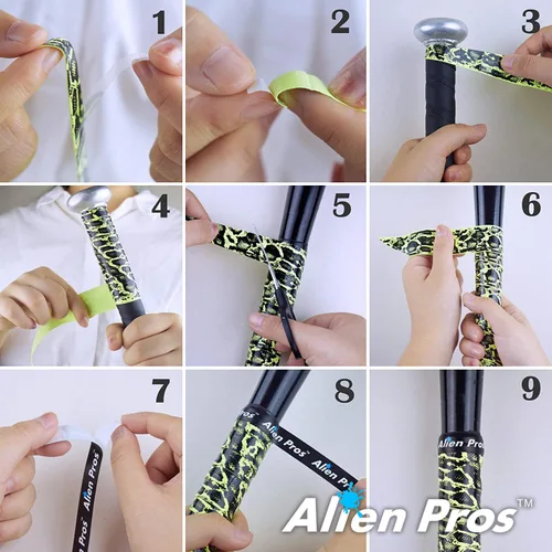 Miniatura 7 de ALIEN PROS - Cinta de agarre para bate de béisbol (2 agarres/4 agarres), 1.1 mm, precortada y sensación Pro – Reemplazo para agarre de bate