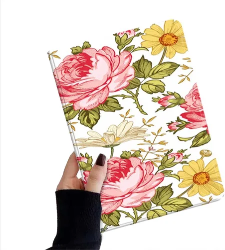 Miniatura 16 de kaidisen Funda de flores compatible con iPad de 9.7 pulgadas, 6ª y 5ª generación, iPad Air/Air 2, diseño de flores, ilustración floral con soporte