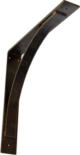 Miniatura 178 de Soporte de acero Morris de 3 pulgadas de ancho x 6 pulgadas de profundidad x 6 pulgadas de alto, latón envejecido