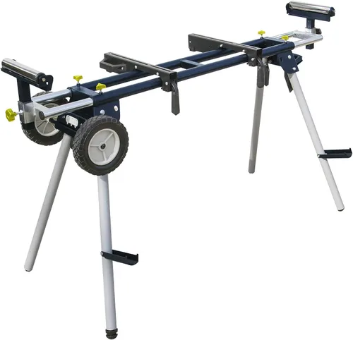 Miniatura 5 de POWERTEC MT4009 - Soporte para sierra de mesa plegable y POWERTEC MT4000 con ruedas de 8 pulgadas y tomas de corriente de 110 V, soportes