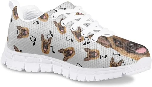Miniatura 4 de Divertidos zapatos de tenis con estampado de perro y gato para niñas y niños, de malla ligera, zapatos deportivos casuales para correr