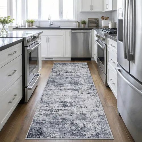 Miniatura 18 de Alfombra lavable de 2 x 3 pulgadas, alfombra de entrada: lavable, moderna, abstracta, suave, fina, antideslizante, resistente a las manchas