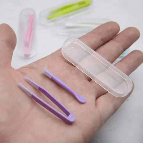 Miniatura 5 de Paquete de 6 pinzas portátiles para lentes de contacto, palillo de succión para lentes de contacto, herramienta de extracción con estuche de viaje
