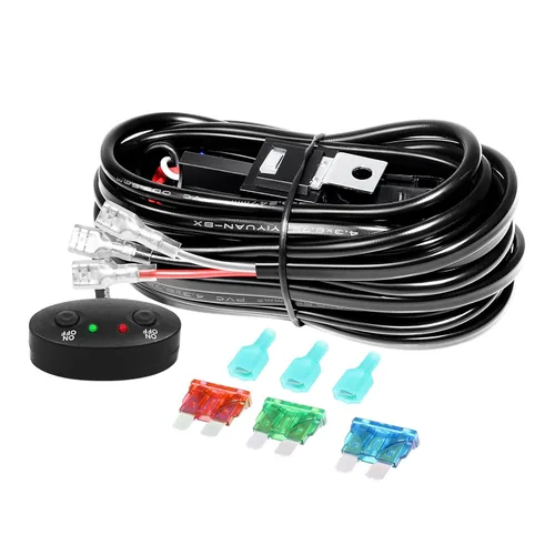 Miniatura 21 de RIGIDON Kit de mazo de cables de barra de luz LED, interruptor basculante de 12 V, 18 AWG, relé de alimentación, cable automotriz para barra de luz