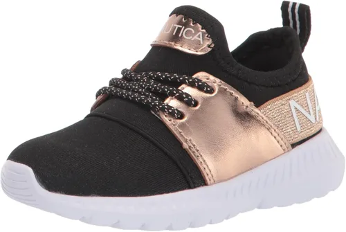 Nautica - Tenis modernos y con detalles metálicos para niñas, zapato deportivo para correr con cordones I kappil I (niña grande, niña pequeña, niña)