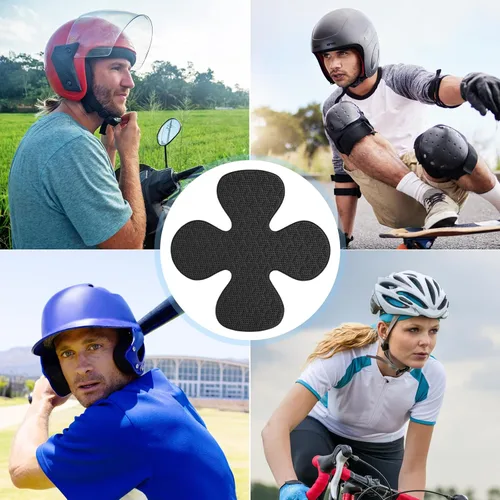 Miniatura 7 de Forro para casco de motocicleta, relleno de casco de motocicleta, relleno de casco con gancho y bucle, almohadilla de forro reutilizable lavable