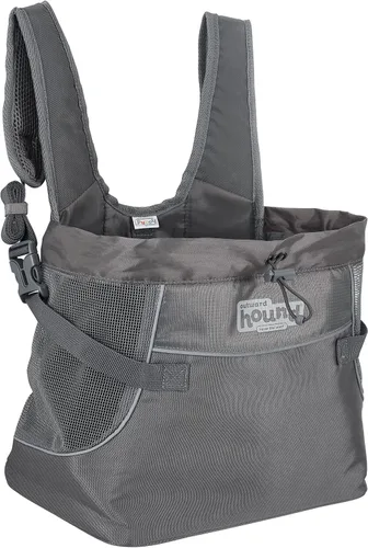 Outward Hound PupPak - Transportador delantero para perro, pequeño, gris, mochila para mascotas de senderismo y campamento manos libres para