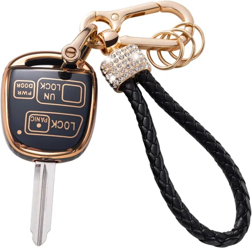 Miniatura 22 de Gematay Funda protectora para llavero VW Volkswagen con cordón para llavero, compatible con VW Jetta Golf Polo MK7 Passat Beetle Smart Key Case
