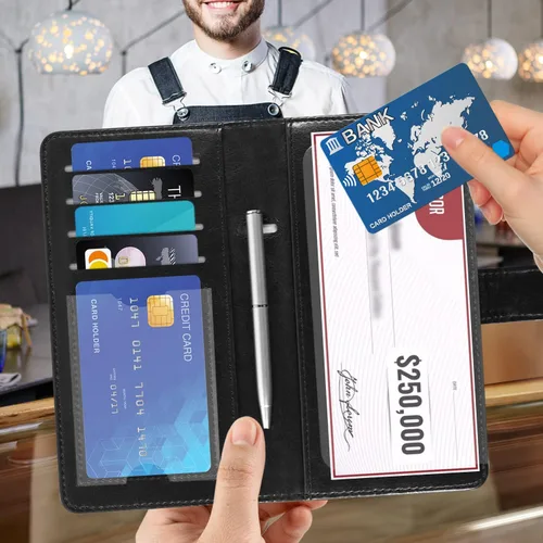 Miniatura 2 de ACdream Checkbook Cover, Leather RFID Blocking Check Book Wallet