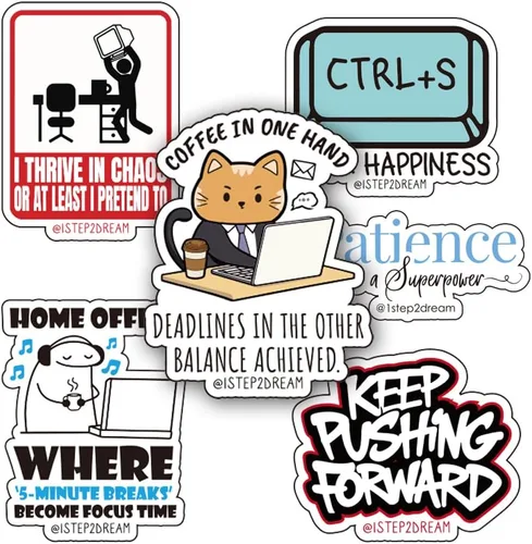 Calcomanías motivacionales para oficina, regalos divertidos para compañeros de trabajo, diseño inspirador para profesionales corporativos, vinilo