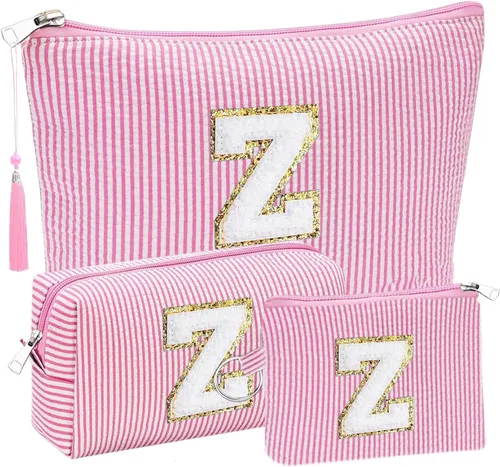 Miniatura 36 de Regalos Iniciales Bolsitas de Cosméticos de Viaje Juegos para Cartera, 3pcs Bolsitas Stoney Clover Dupes Bolsa de Maquillaje, Juego de Bolsas