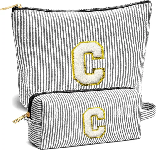 Miniatura 13 de Set de Bolsos de Maquillaje de Viaje - Bolso Inicial de Aseo de Viaje, Bolso de Cosméticos Portátil Bolso de Maquillaje de Viaje con Artículos Azul
