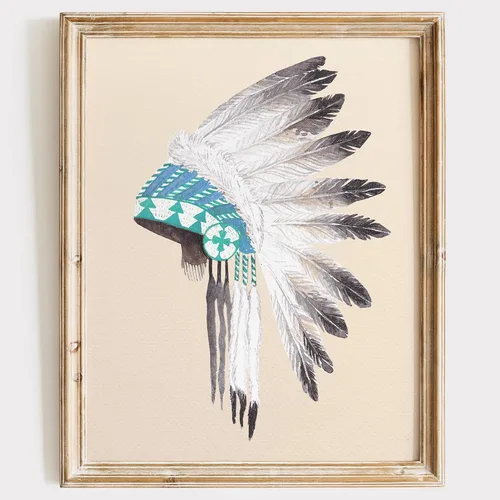 Miniatura 13 de DREAM BIG PRINTABLES Impresión artística de flechas y plumas de acuarela - Sin marco - 8x10 Patrimonio nativo americano - Decoración de pared boho
