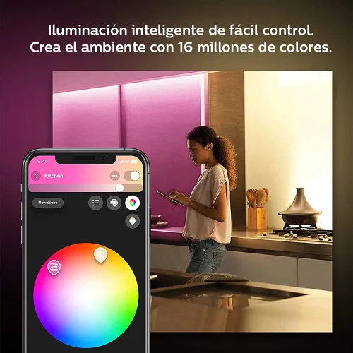 Miniatura 3 de Philips 800268 Hue LightStrip Plus - Extensión de luz LED inteligente regulable (compatible con Amazon Alexa, Apple HomeKit y Google Assistant)