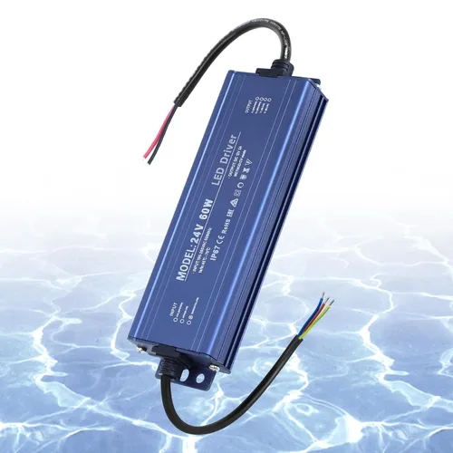 Miniatura 15 de Transformador LED de 12 V 60 W impermeable IP67, controlador LED ultra delgado de 110 V CA a 12 V CC 5 A 60 vatios convertidor de bajo voltaje LED