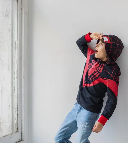 Miniatura 4 de Marvel Spider-Man Spider-Verse Venom - Sudadera con capucha y cremallera para niños pequeños y grandes