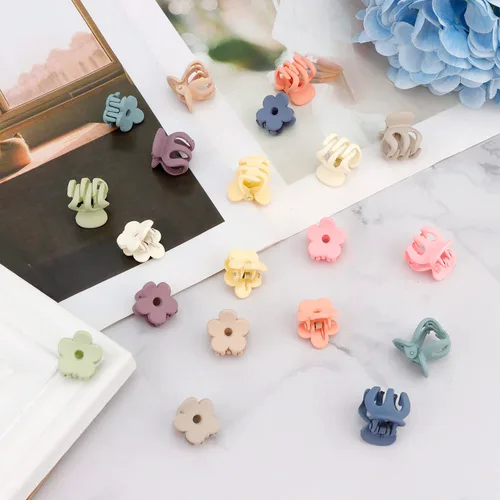 Miniatura 7 de SuPoo Pinzas pequeñas para el cabello, mini garras de flores, 20 piezas de accesorios para cola de caballo, garras de peinado de cabello de 1.1