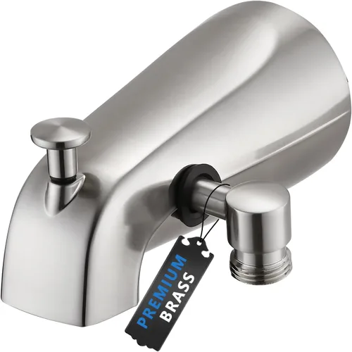 Miniatura 16 de PROOX Grifo de bañera de metal con rociador de bronce aceitado, 6 ajustes de ducha de mano con interruptor de pausa de encendido/apagado, grifo