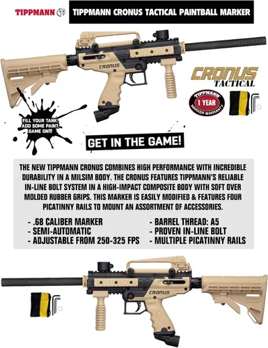 Miniatura 3 de Maddog Tippmann Cronus - Marcador táctico de paintball plateado