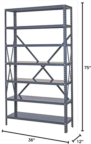 Miniatura 538 de Quantum QSBU-245BK Heavy Duty Shelving Unit with (7) Shelves and (24) QUS245 Black Bins for Garage Warehouse Storage Distribution 400 lb Load