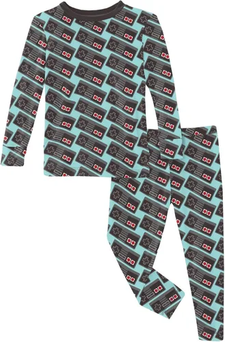 Miniatura 14 de KicKee Pants Conjunto de pijama de manga larga con estampado de piezas