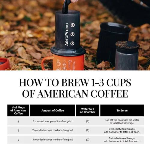 Miniatura 8 de AeroPress Go, Kit Extra Pequeño de Cafetera Portátil, para Viaje, Senderismo y Camping, Prensa Francesa Todo en Uno, Vertidor y Cafetera Manual Gris