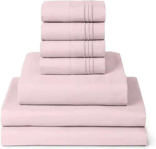 Miniatura 82 de Mellanni Juego de Sábanas Split King - Colección Icónica de 7 Piezas para Ropa de Cama, (Incluye 4 Fundas de Almohada), Bolsillo Profundo de 16 1394