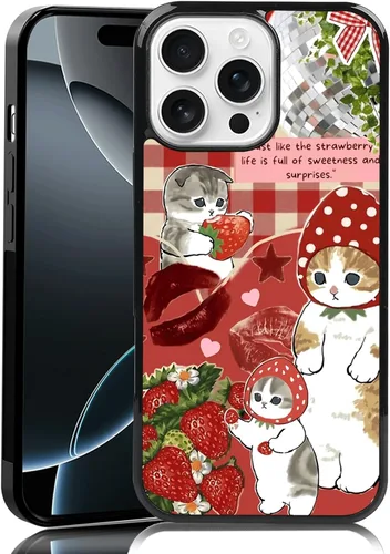 Miniatura 14 de Elegante funda de teléfono con diseño de gato Marie compatible con iPhone 11, funda de encaje dorado para iPhone, a prueba de golpes, rosa fucsia
