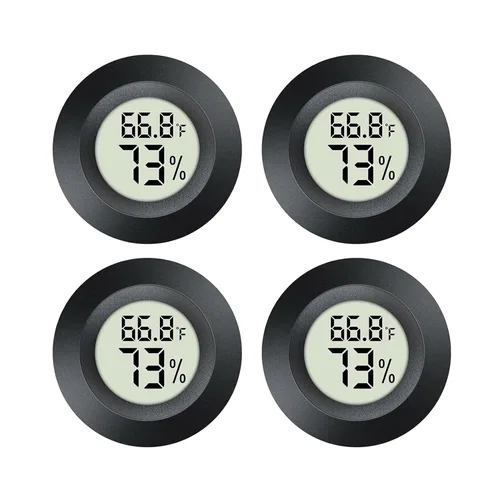 Miniatura 8 de 2 unids mini higrómetro termómetro interior exterior redondo medidor de humedad medidor de temperatura sensor de humedad Fahrenheit conmutable