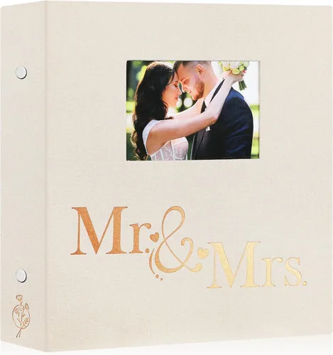 Miniatura 11 de Lanpn Álbum de fotos de boda de 4 x 6 pulgadas, 2 paquetes, cada paquete tiene capacidad para 50 imágenes, mini álbumes de fotos de boda