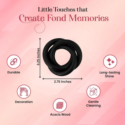 Miniatura 3 de Juego de 12 Servilleteros de Madera de Tres Anillos - Abrazaderas Portaservilletas para Decoración de Mesa de Comedor - Anillos Rústicos Modernos