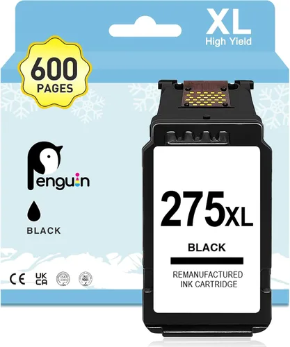 Penguin 275XL - Cartuchos de tinta negra para Canon 275, tinta negra para Canon TS3520, TS3500, TS3722, TS3720, TR4725, TR4720, TR4720, TR4722,