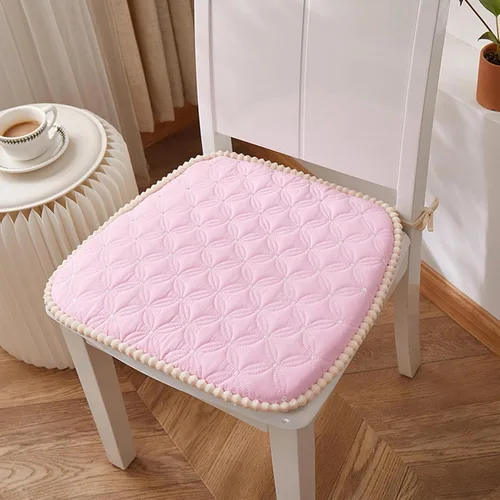 Miniatura 9 de Cojín para silla con lazos para sillas de comedor, almohadillas de espuma viscoelástica texturizadas suaves y cómodas para sillas de cocina con Azul