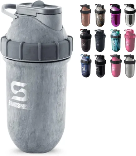Miniatura 9 de SHAKESPHERE Botella agitadora de acero inoxidable - Botella agitadora de proteína aislada de 24 oz para bebidas frías y calientes - Ideal