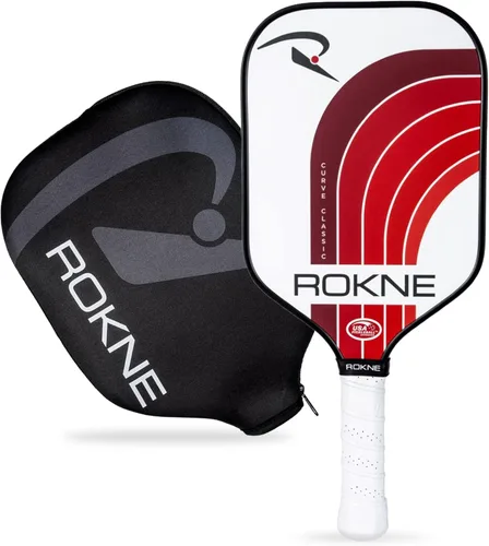 ROKNE Curve Classic Pickleball Paddle | Paletas de pickleball de fibra de vidrio aprobadas por USAPA | Ingeniería de precisión y comodidad | Textura