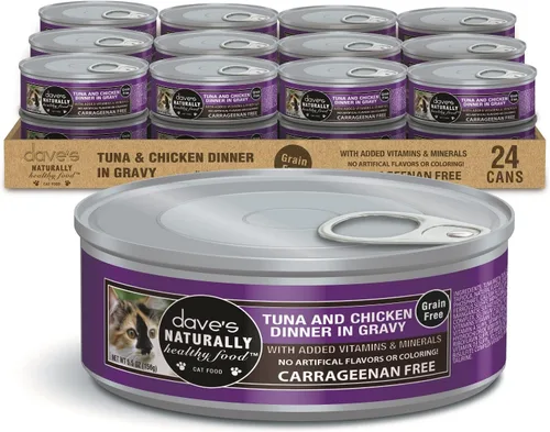 Miniatura 16 de Dave's Pet Food Grain Free Wet Cat Food (Minced Chicken in Gravy), Naturally Healthy Canned, Added Vitamins & Minerals, Wheat, Gluten & GMO-Free