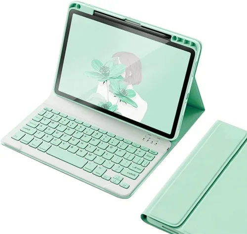 Miniatura 17 de kaitesi Funda para teclado para iPad 9ª 8ª 7ª generación 10.2/ Air 3ª generación Pro 10.5, cubierta inteligente de folio inteligente con teclado