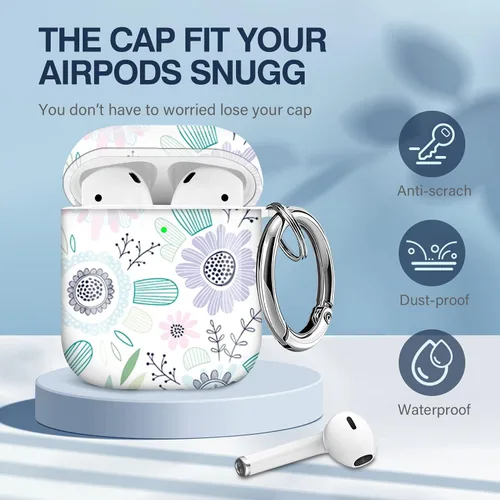 Maxjoy funda para AirPods, funda protectora para AirPods de poliuretano termoplástico duro, diseño para niñas, hombres y mujeres, compatible con