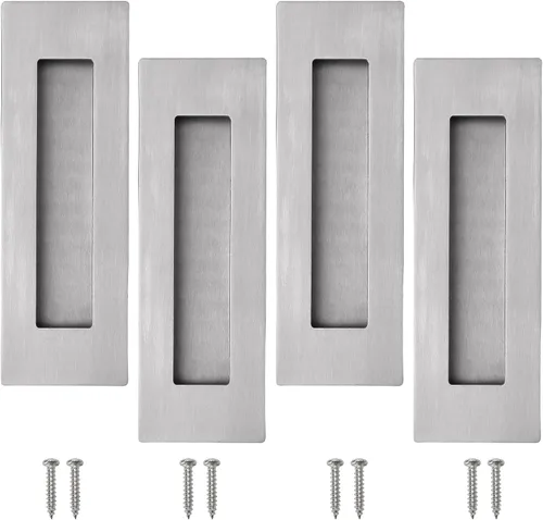 Miniatura 12 de CozyTower Tiradores empotrados de 4.72 pulgadas para puerta de armario, armario de cocina, manija de puerta corrediza pequeña, herrajes Acero