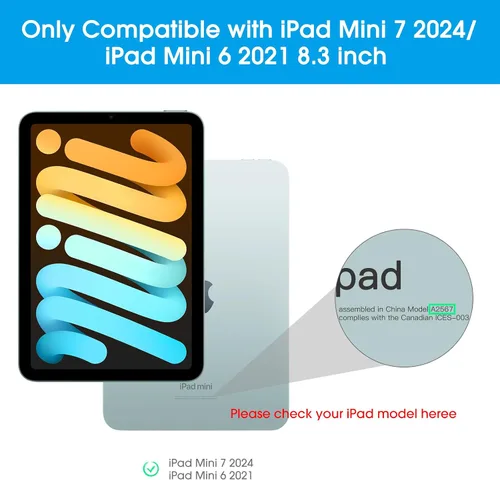 Miniatura 7 de OMOTON Paquete de 3 protectores de pantalla para iPad Mini 7/6 (7ª/6ª generación, 8.3 pulgadas), vidrio templado para iPad Mini A17 Pro 7ª