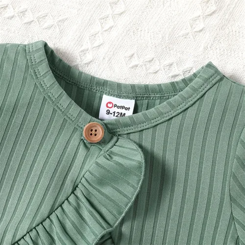 Miniatura 3 de PATPAT Conjunto de 2 piezas de vestido y cárdigan para niñas pequeñas, estampado de girasol, vestido sin mangas y cárdigan de manga larga