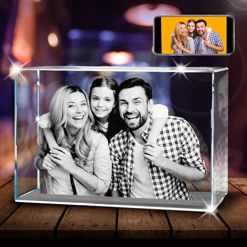 Miniatura 7 de Foto de cristal 3D, regalo personalizado para el día de la madre para mujeres, regalos de boda personalizados con tu propia foto para ella, él