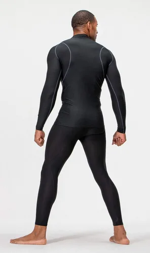 Miniatura 6 de DEVOPS Paquete de 3 camisas de compresión atléticas de manga larga con cuello de tortuga para hombre