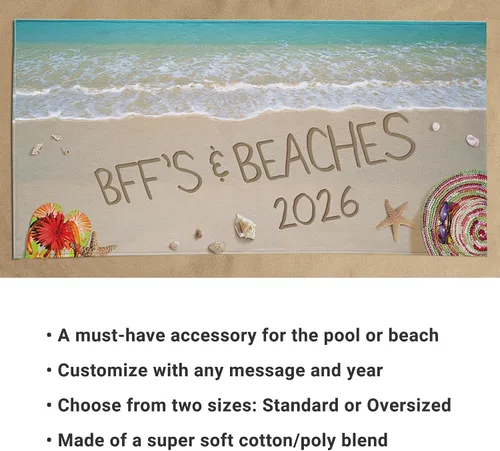 Miniatura 3 de Let's Make Memories Toalla de playa personalizada – Toalla de piscina – Boda de destino – Vacaciones en la playa – Vacaciones tropicales – Crucero
