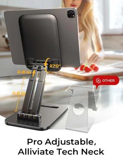 Miniatura 4 de LISEN Soporte para tableta para iPad, soporte para tablet para escritorio, accesorios de escritorio, soporte de monitor portátil para Apple iPad