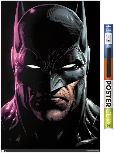 Miniatura 13 de Trends International DC Comics Batman - Póster de pared de retrato de 22.4 pulgadas de largo x 14.7 pulgadas, versión enmarcada en madera de granero